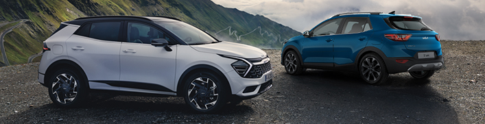 Kia Sportage und Kia Stonic, Seitenansicht
