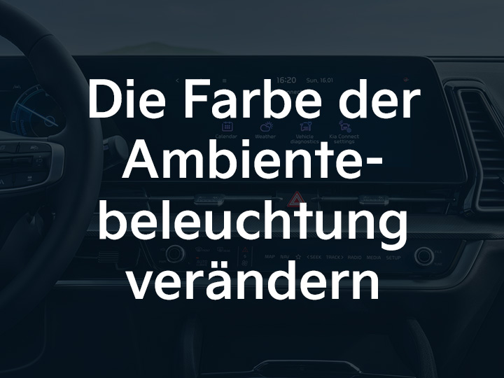 Kia Sportage AVN: Farbe Ambientebeleuchtung verändern