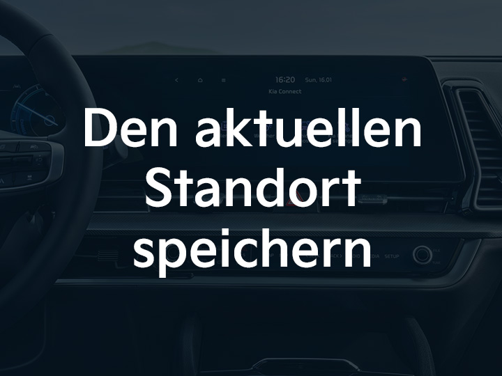 Sportage AVN: Den aktuellen Standort speichern. 
