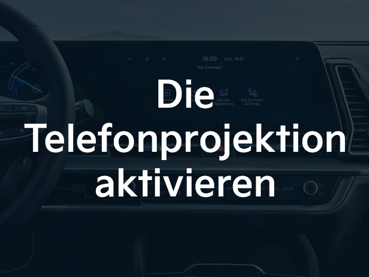 Sportage AVN: Telefonprojektion aktivieren