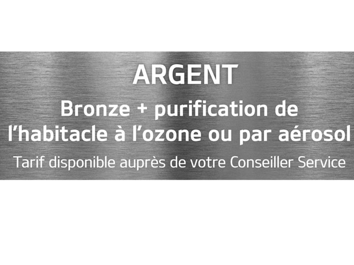 Argent – Désinfection et purification de l’habitacle à l’ozone ou par aérosol
