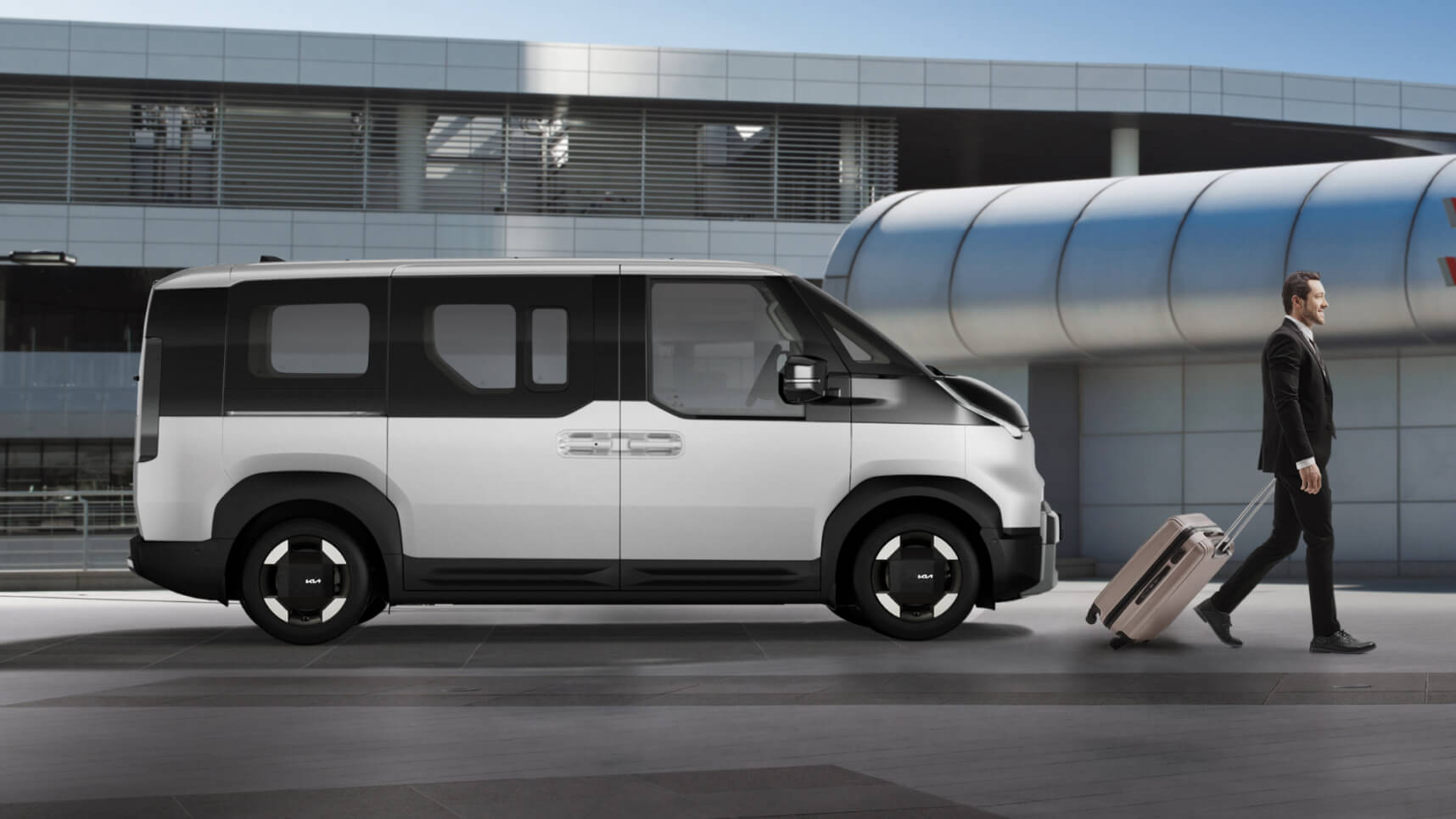 The Kia PBV People Mover configured for group transport, ride-hailing, and family mobility with accessible interior layout