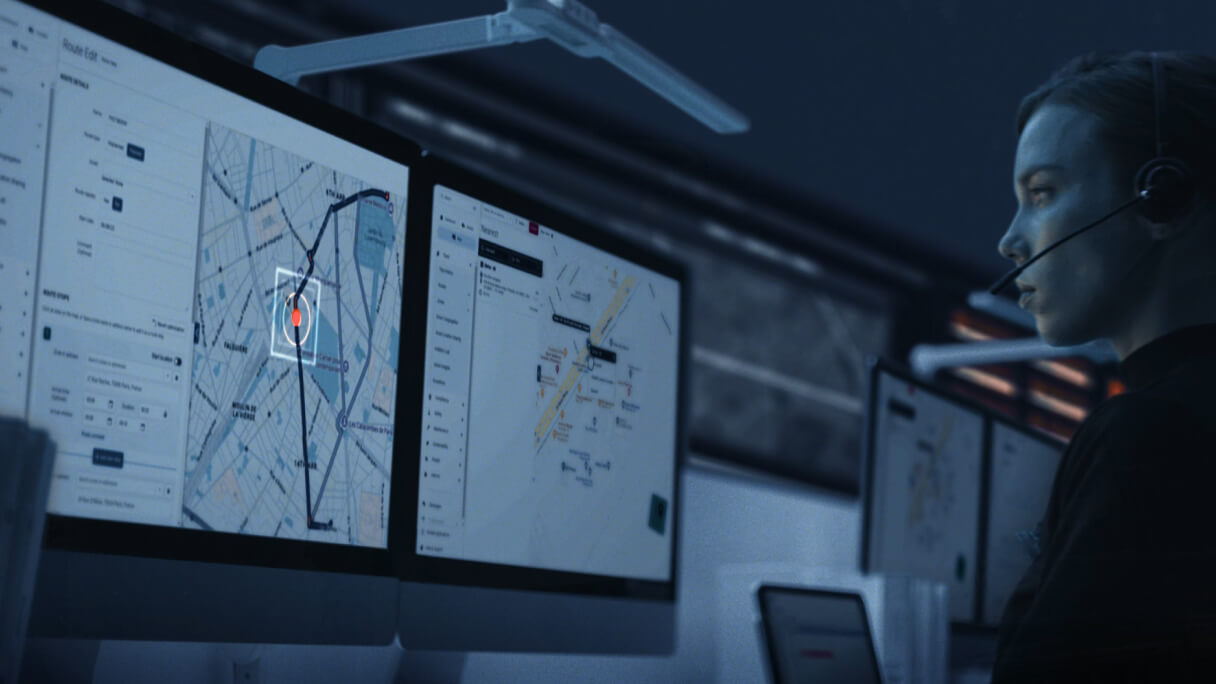 Digital control room interface illustrating the Kia PBV integration with software, AI, and over-the-air update systems