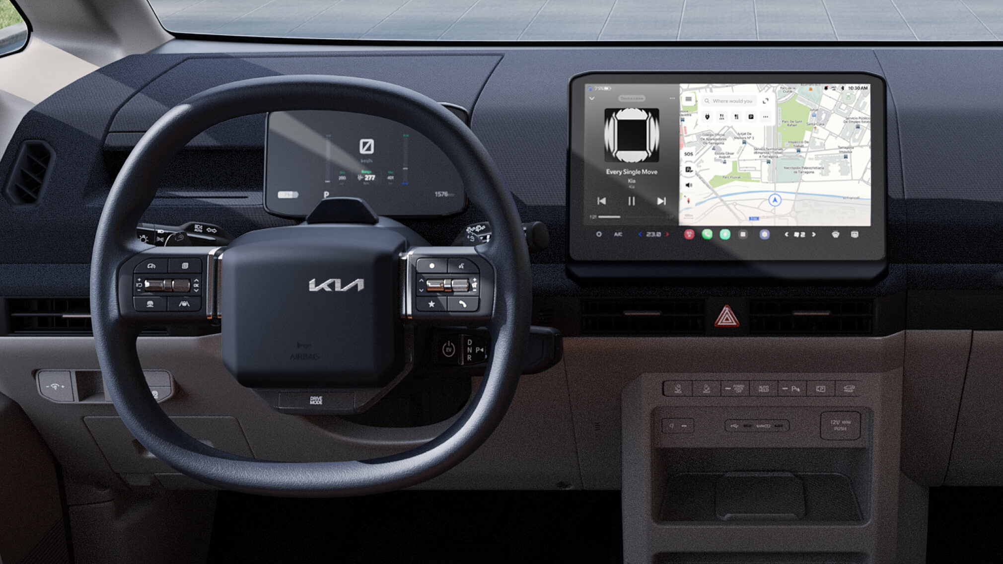 The Kia PV5 Passenger featuring Android Automotive OS (AAOS)