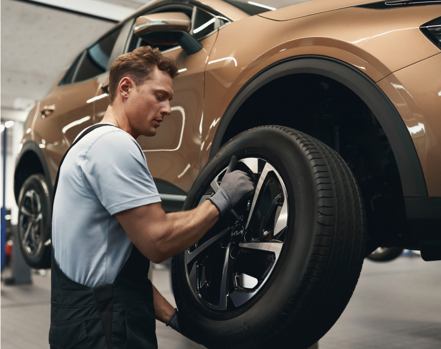 Free winter tyre change with Kia Complete Wheels.