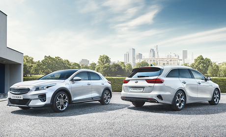 A range of Kia cars