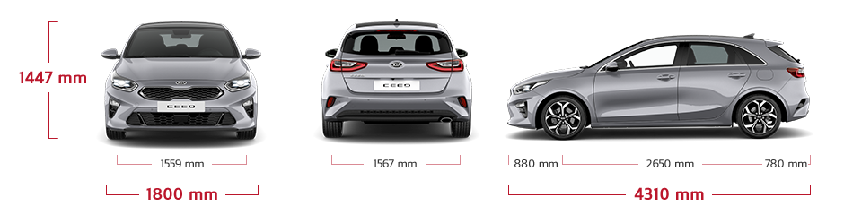 bil kia ceed dimensioner