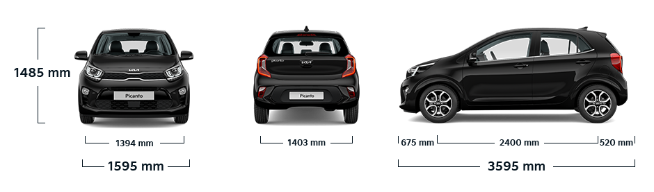 Kia Picanto - Διαστάσεις