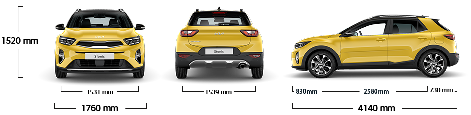 New Kia Stonic dimensions