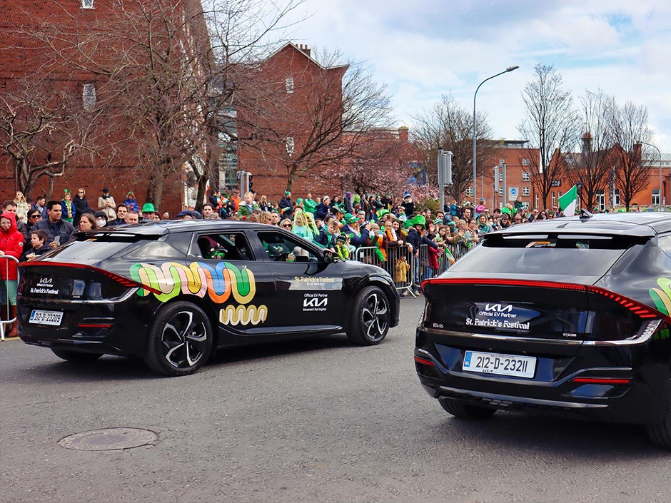 black kia ev6 st patricks festival